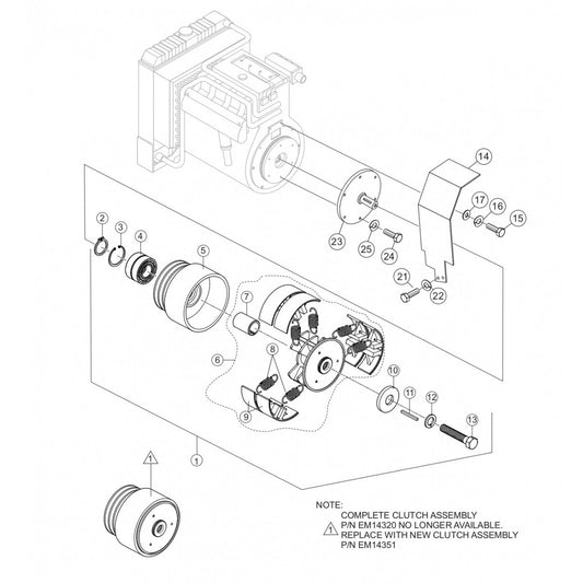 C-30HDG PUMP — Clutch Assembly Parts By Multiquip
