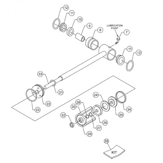 C-30HDG PUMP — Connecting Rod - Drive Side Assembly Parts By Multiquip