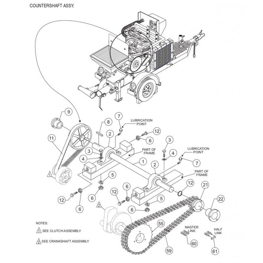 C-30HDG PUMP — Counter-Shaft Assembly Parts By Multiquip