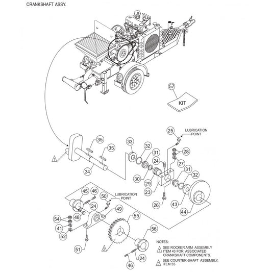 C-30HDG PUMP — Crankshaft Assembly Parts By Multiquip