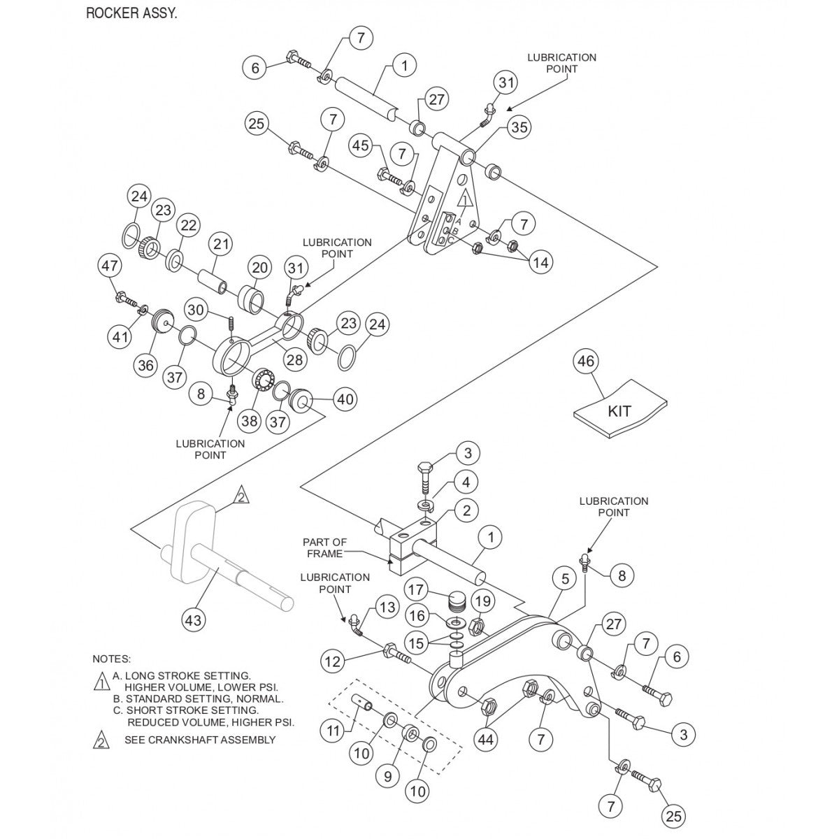 C-30HDG PUMP — Rocker Assembly Parts By Multiquip
