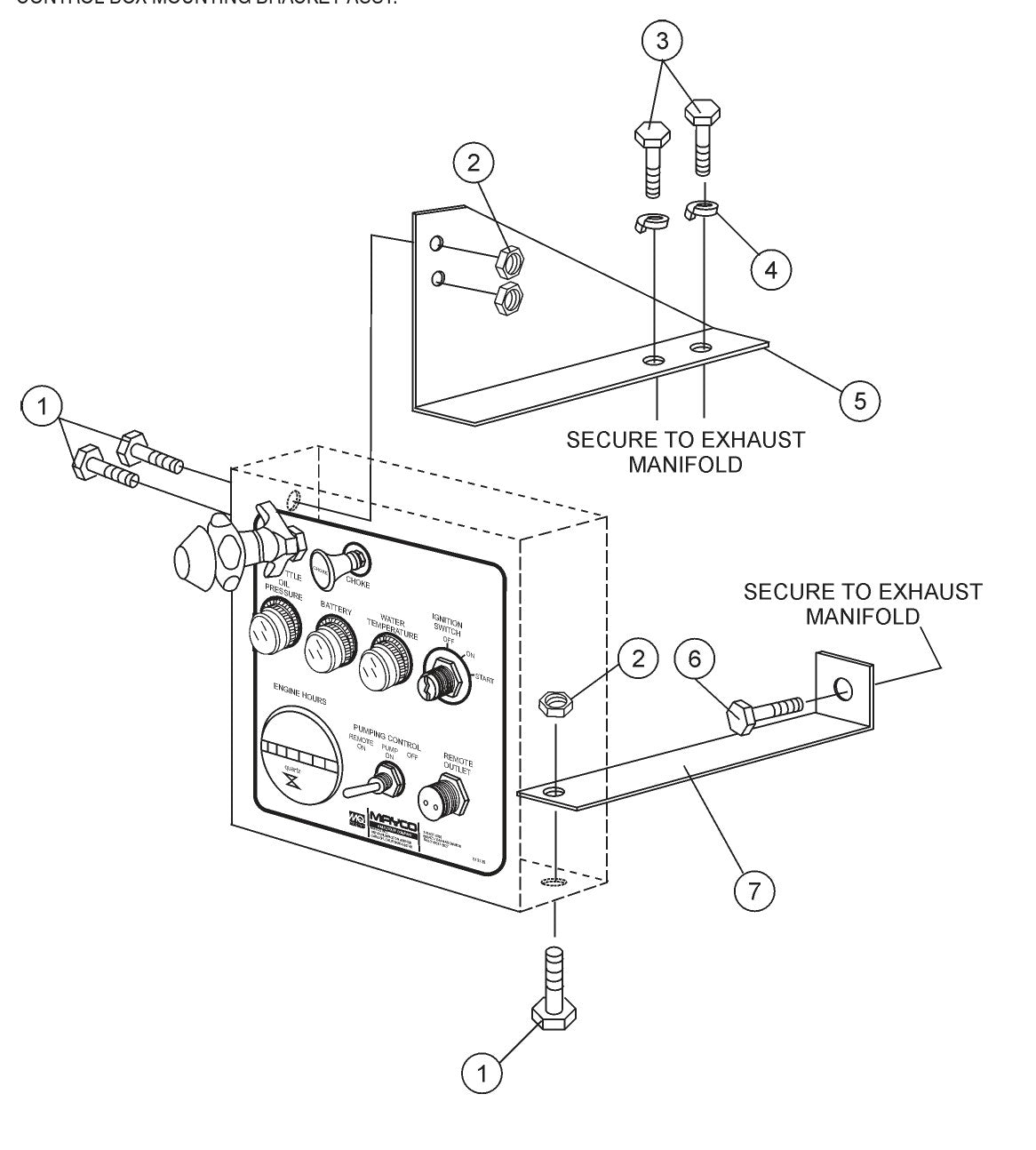 C-30HDN PUMP — Control Box Mounting Assembly Parts By Multiquip