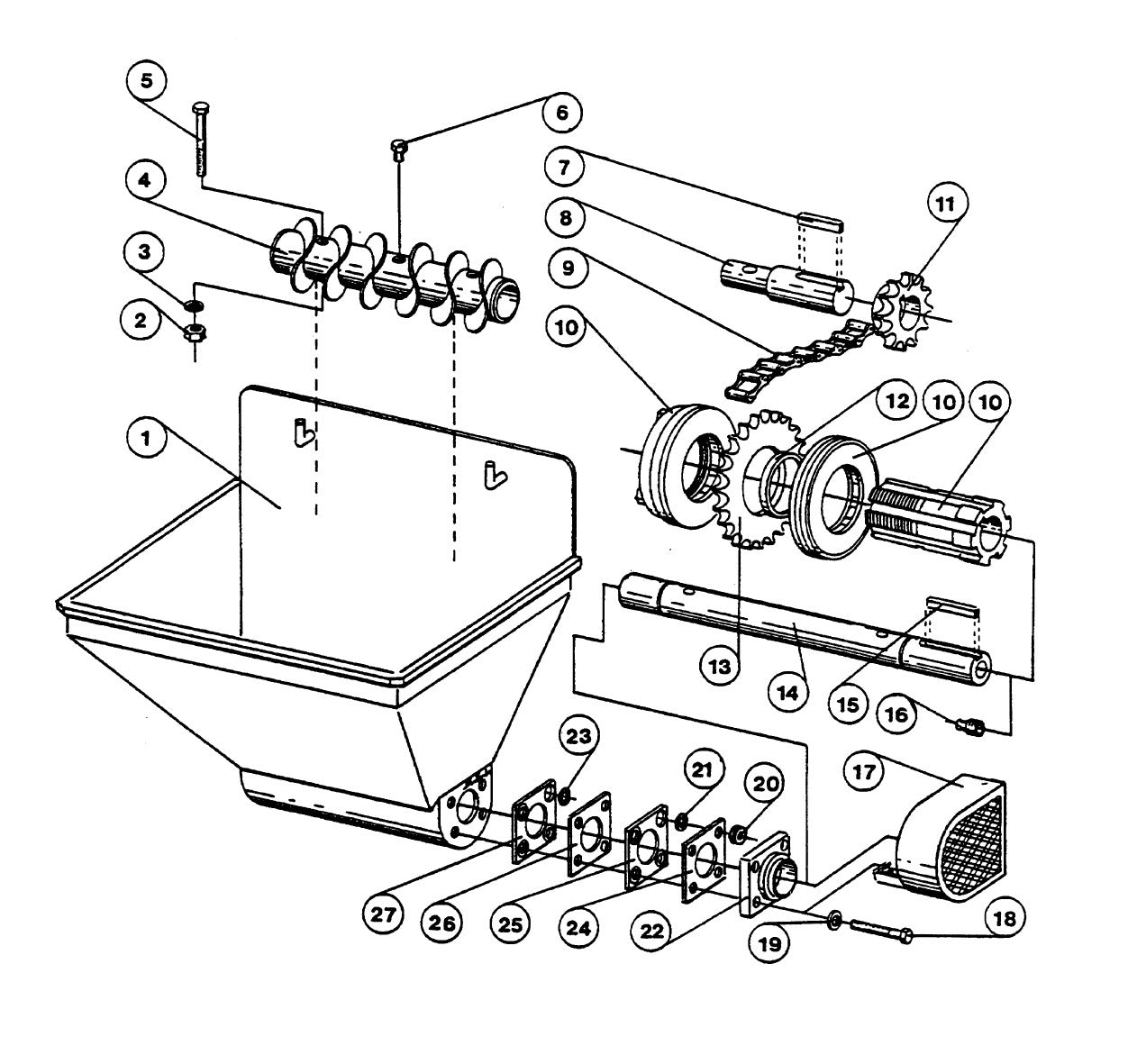 C-30HD — Optional Screw Conveyor And Torque Limiter Model L C30-SP Assembly Parts By Multiquip