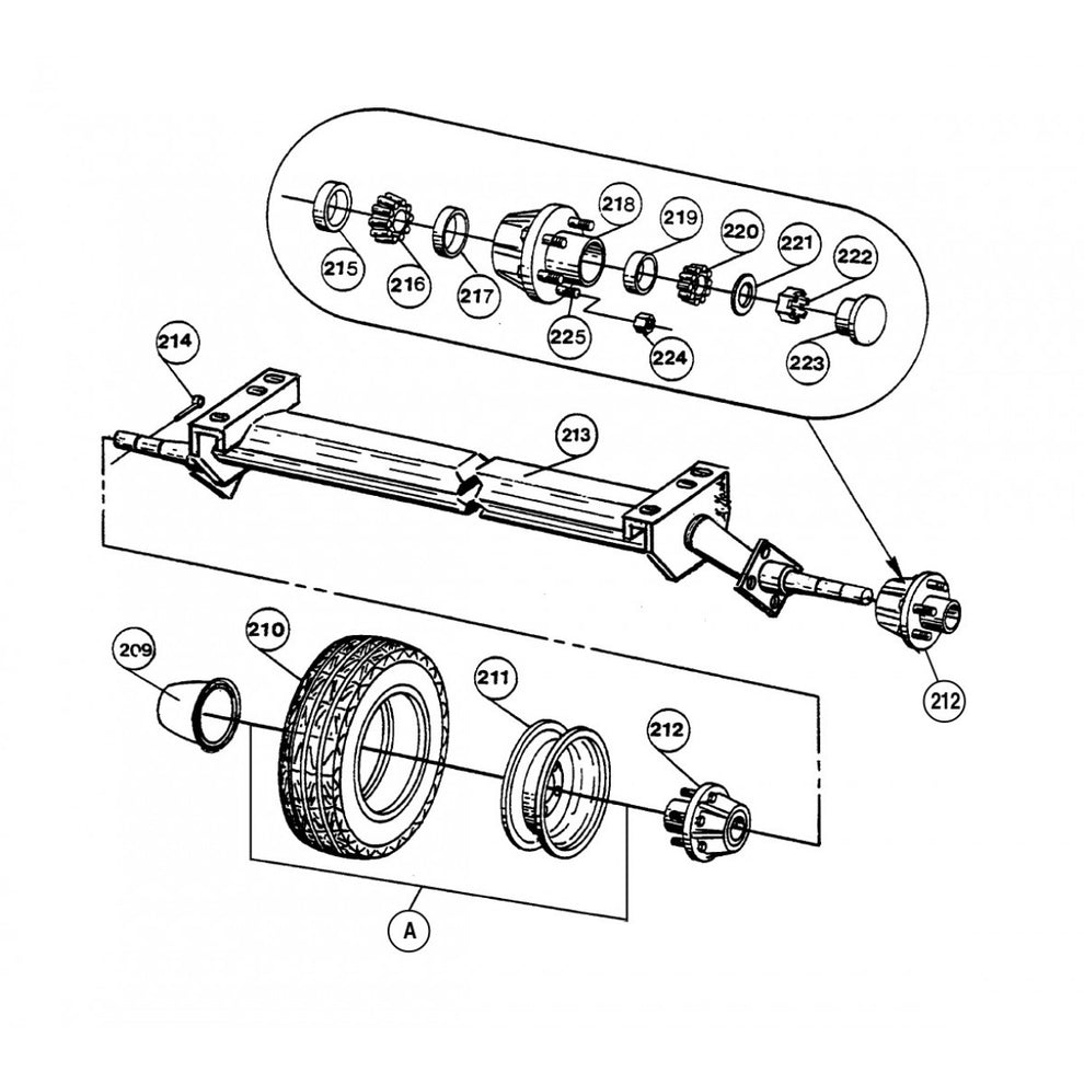 C30HD Axle Installation Assembly Parts By Multiquip