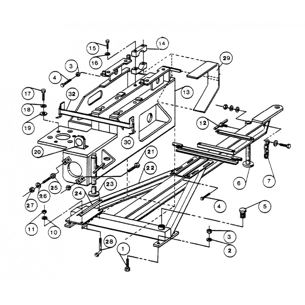 C30HD Frame Assembly Parts By Multiquip