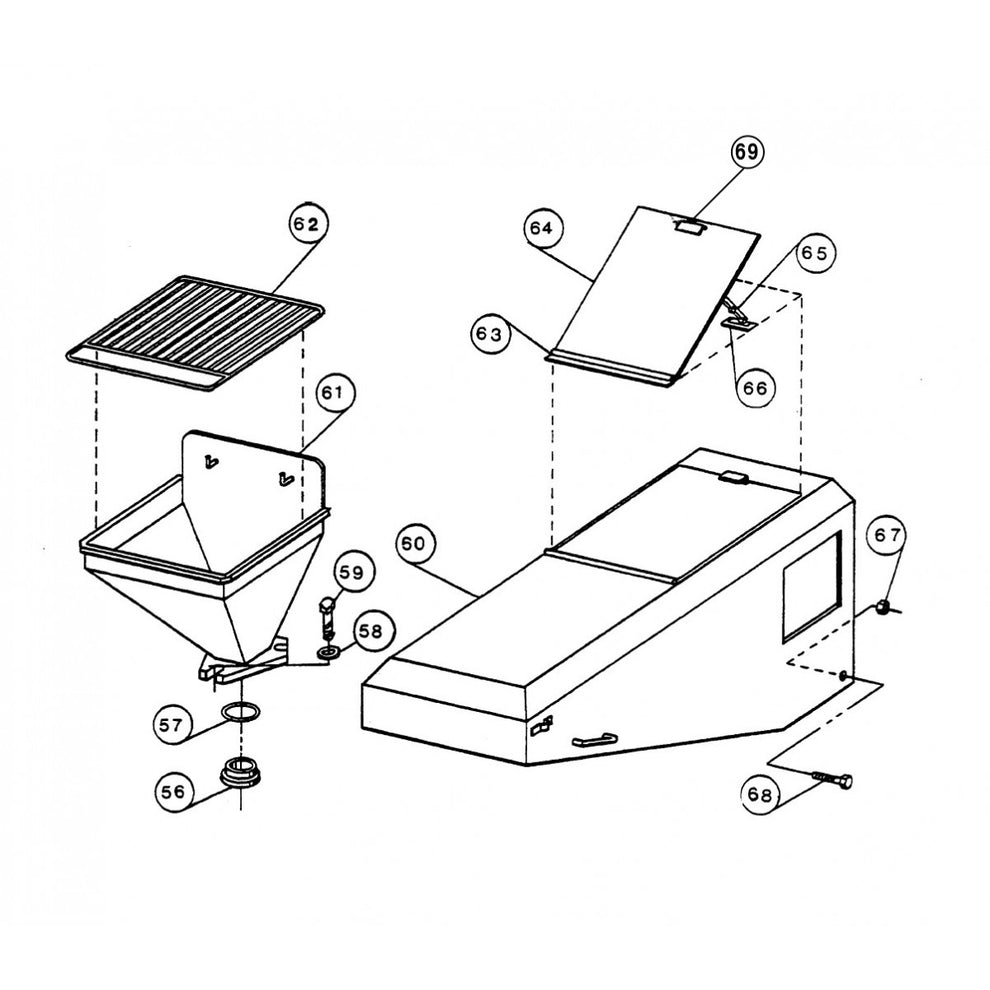 C30HD Hopper And Hood Assembly Parts By Multiquip