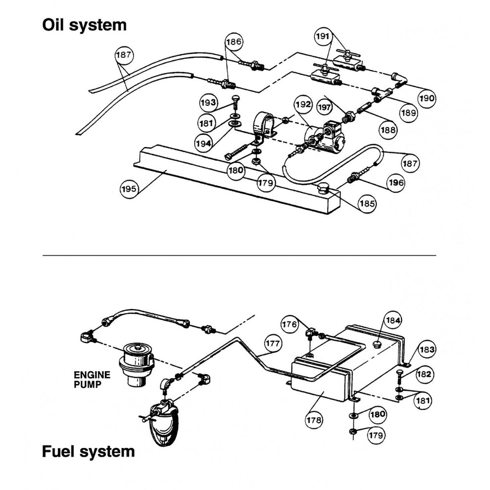 C30HD Oil System And Fuel System Assembly Parts By Multiquip