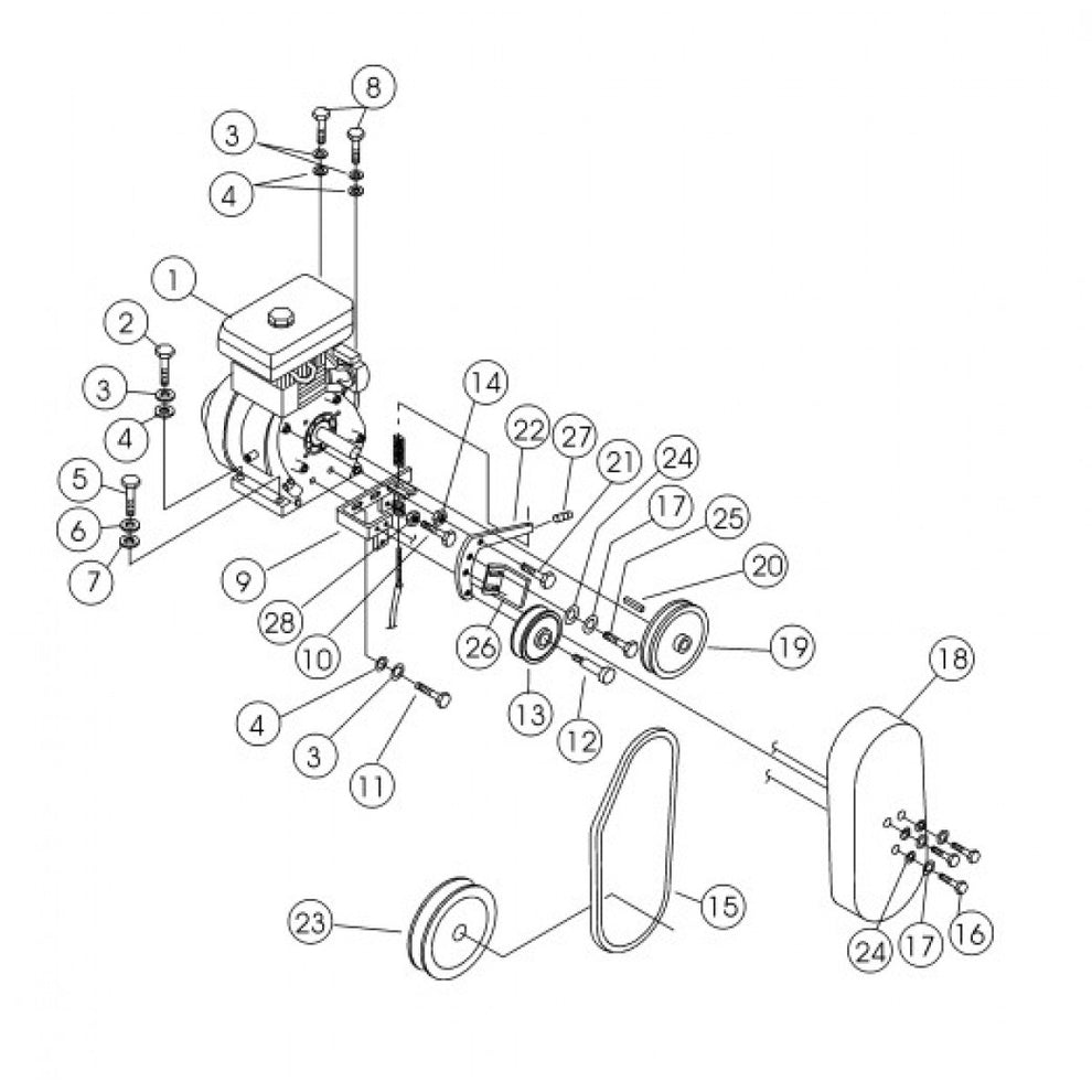 C-4 Finisher Engine 2.5 HP Honda Assembly Parts by Multiquip Whiteman