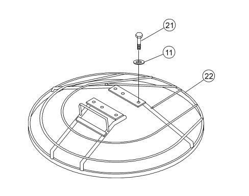 C42H Guard Ring Assembly Parts by Multiquip Whiteman 