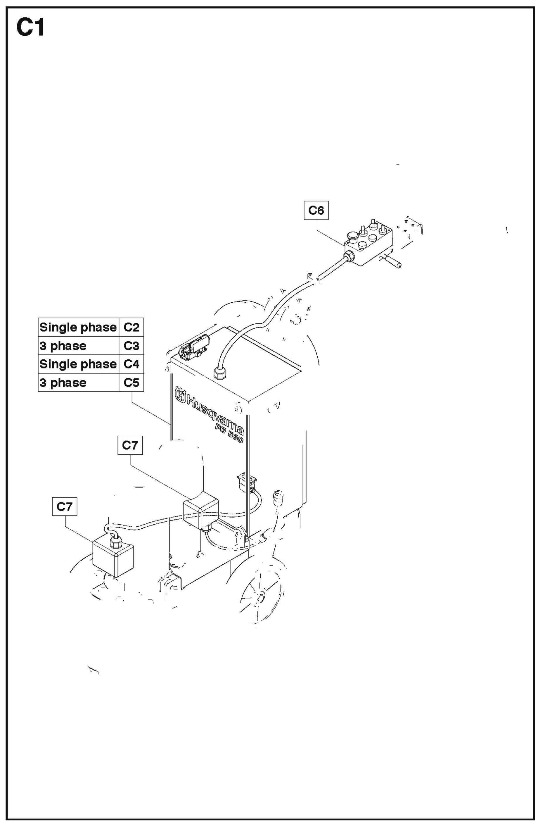 C1 Parts For PG 530 By Husqvarna