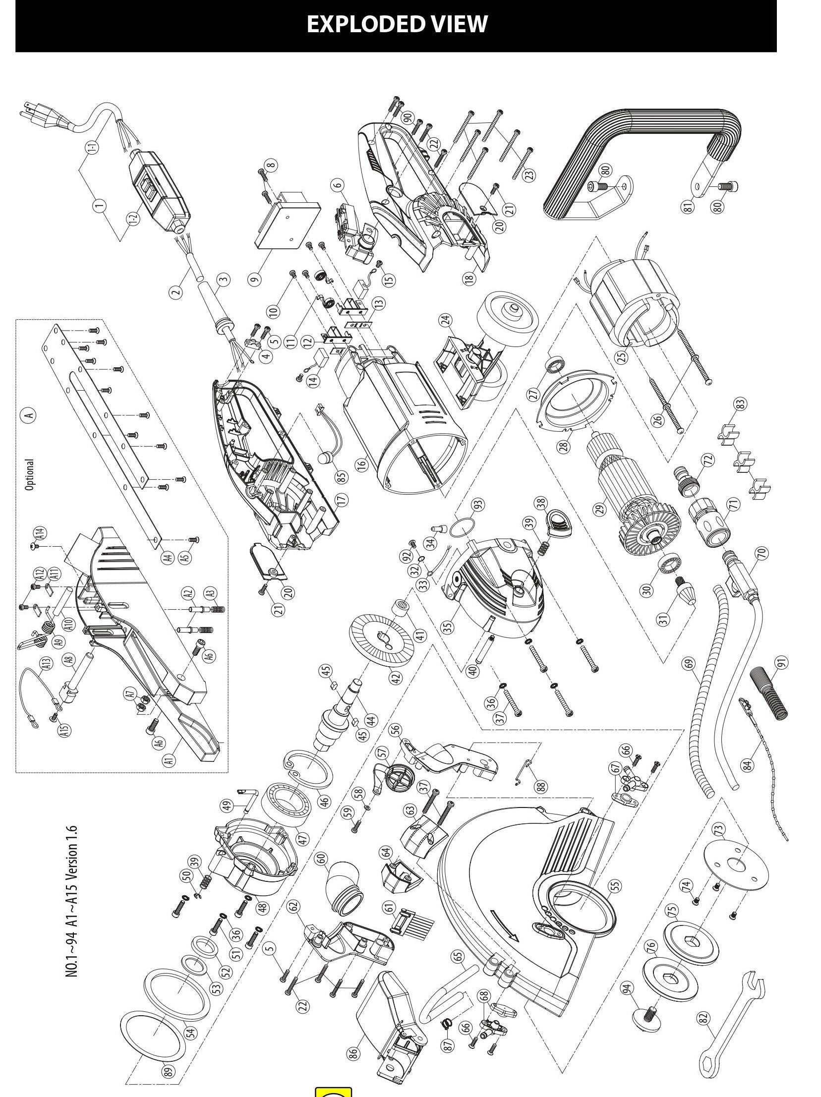 C14 Electric Concrete Saw Parts By Core Cut Diamond Products