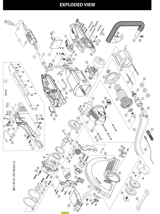 C14 Electric Concrete Saw Parts By Core Cut Diamond Products