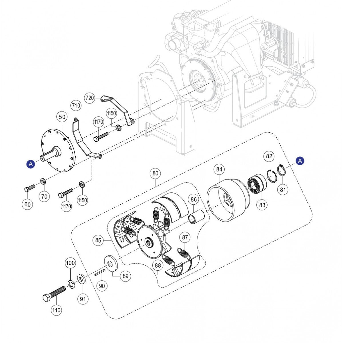 C30HDGA PUMP — Clutch Assembly Parts By Multiquip