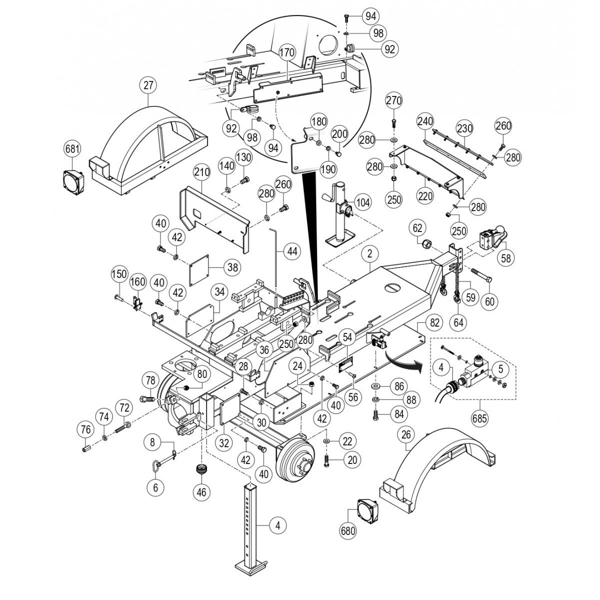 C30HDGA PUMP — Frame Assembly Parts By Multiquip