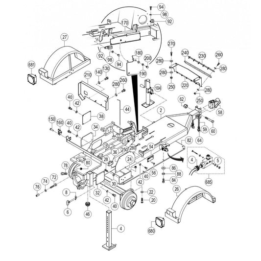 C30HDGA PUMP — Frame Assembly Parts By Multiquip