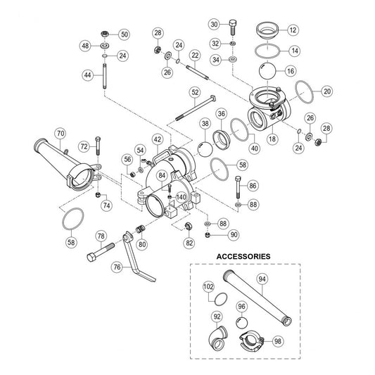 C30HDGA PUMP — Manifold Assembly Parts By Multiquip