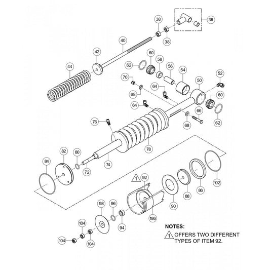 C30HDGA PUMP — Compensator Piston Rod Assembly Parts By Multiquip
