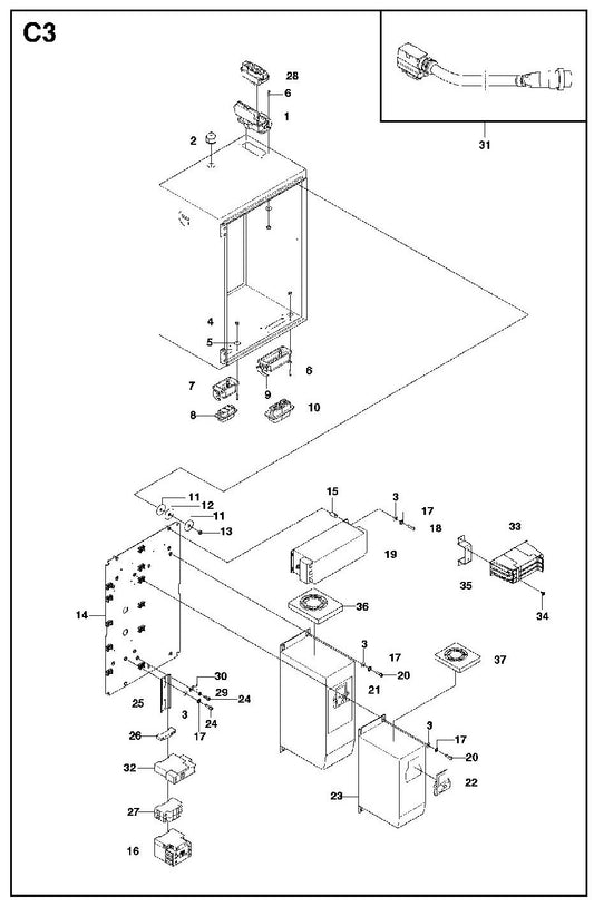 C3 Parts For PG 680 By Husqvarna