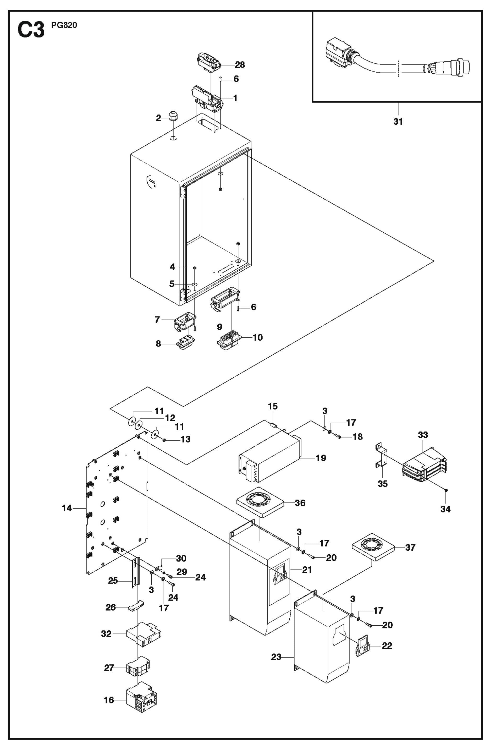 C3 Parts For PG 820 By Husqvarna