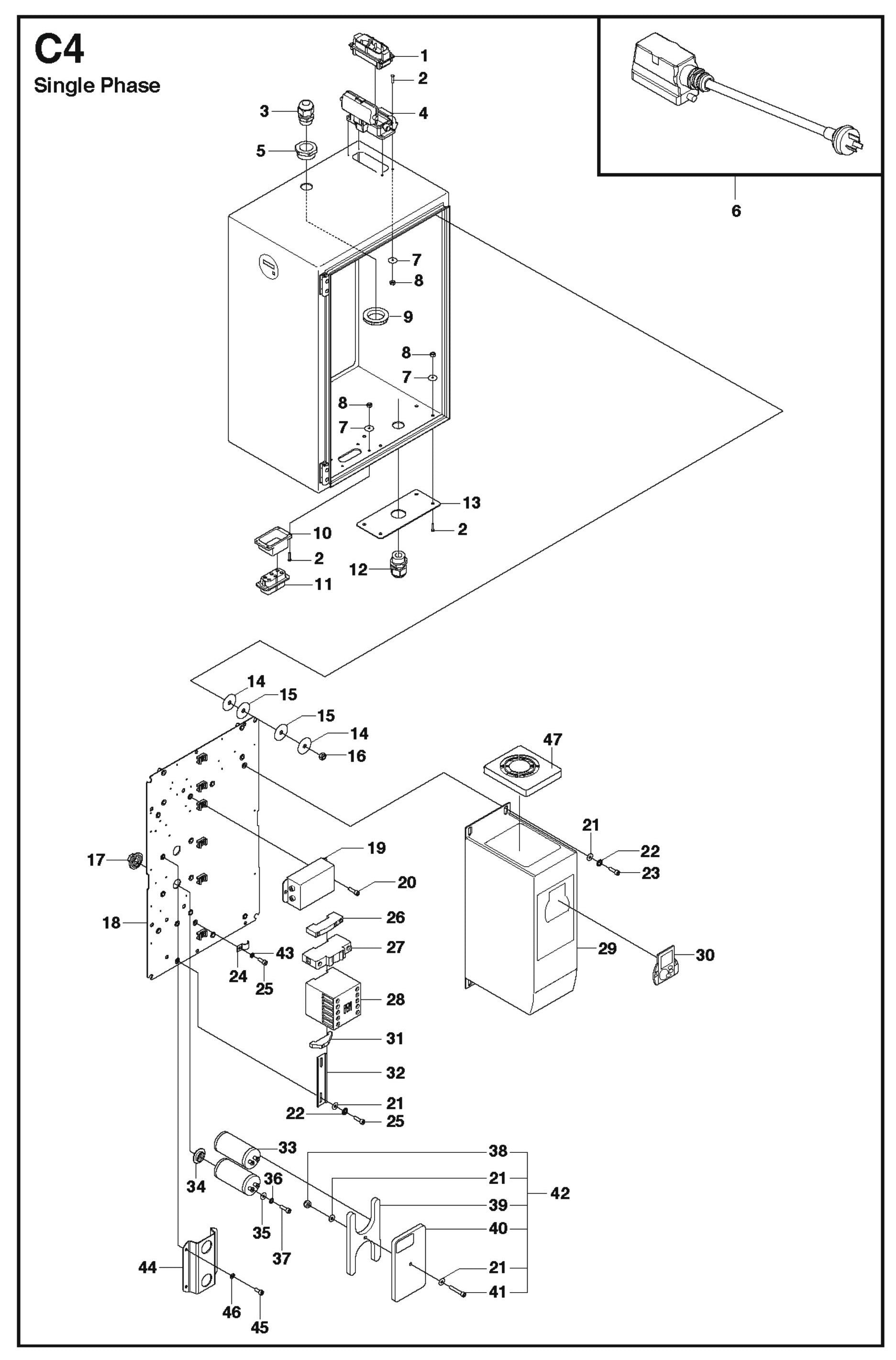 C4 Single Phase Parts For PG 530 By Husqvarna