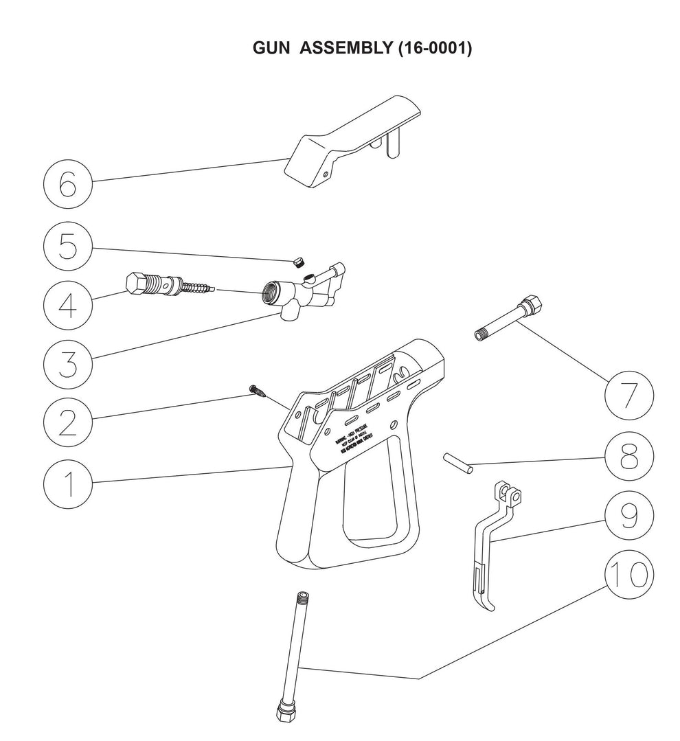 CA-2703-0MHB Gun Assembly (16-0001) 