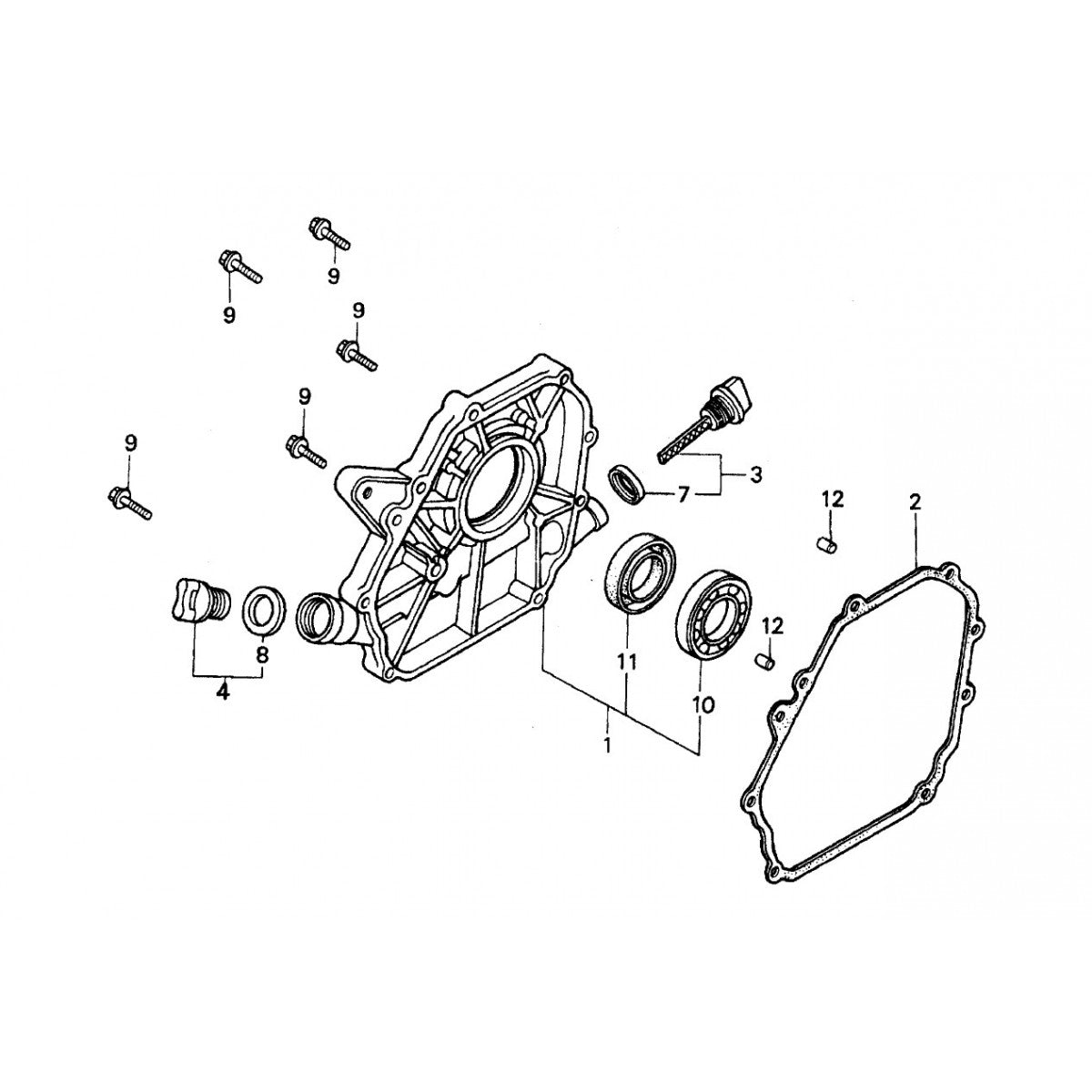 CA4HC HONDA GX120UTQX2 ENGINE — Crankcase Cover Assembly Parts by Multiquip Whiteman
