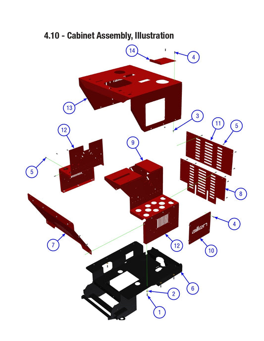 AT16 Cabinet Assembly Parts By Allen Engineering