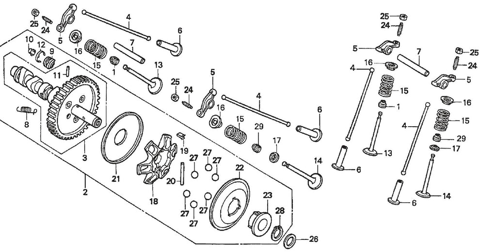 Honda GX620TXF2 Engine Camshaft Assembly Parts For SP2 CE13H20 SCE13H20 SCE20H20 By Multiquip
