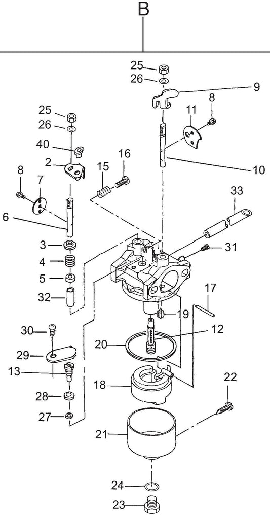 MT55F Robin EH-092D Engine Carburetor Assembly Parts