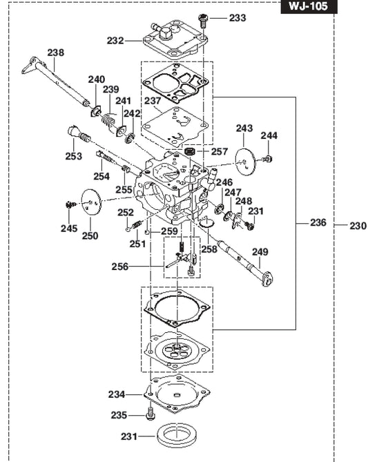 Carburetor Assembly parts For DPC8112 Cutter By Makita
