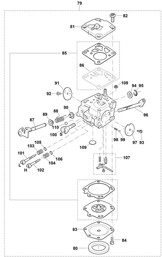 Carburetor Assembly part For DPC6401 Cutter By Makita