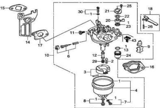 Carburetor Assembly Parts For MAC5501G Air Compressor By Makita