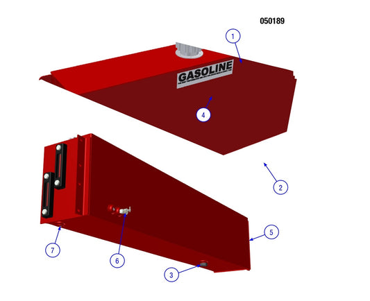 BDF6048B Carriage Fuel Tank Assembly Parts by Allen Engineering