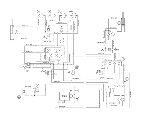 BDF6048B Carriage Hydraulic Schematic Assembly Parts by Allen Engineering
