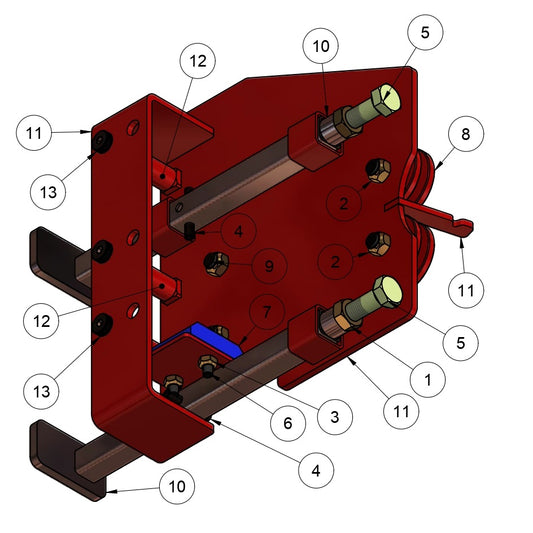 BDF6048B Carriage Shifting Mechanism Assembly Parts-2 by Allen Engineering
