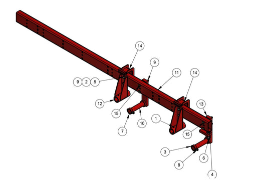 BDF6048B Carriage Skew Bar Assembly Parts by Allen Engineering