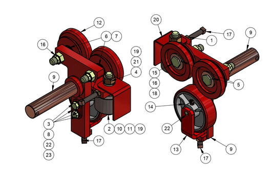 BDF6048B Carriage Wheel Assembly Parts by Allen Engineering