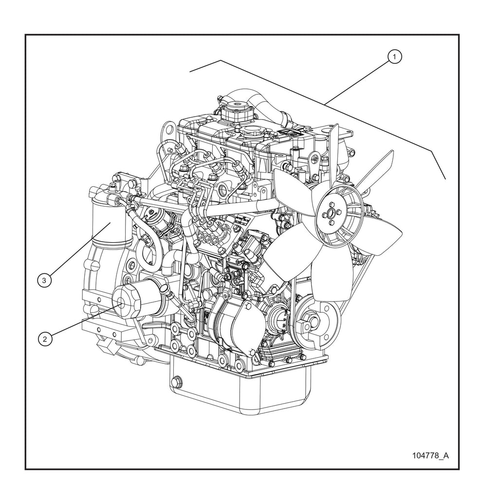 CAT C1.5 Turbo Engine and Filters Parts By Allmand
