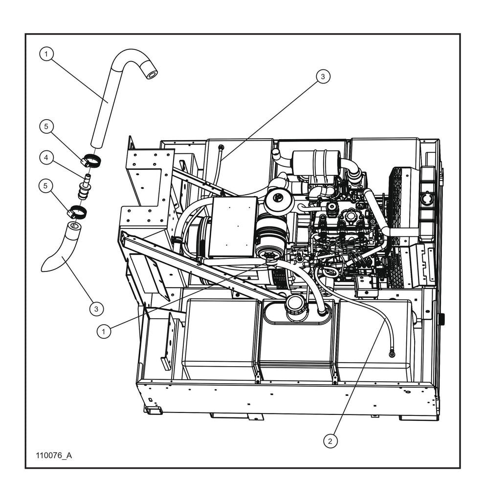 CAT C1.5 Turbo Fuel Lines Parts By Allmand