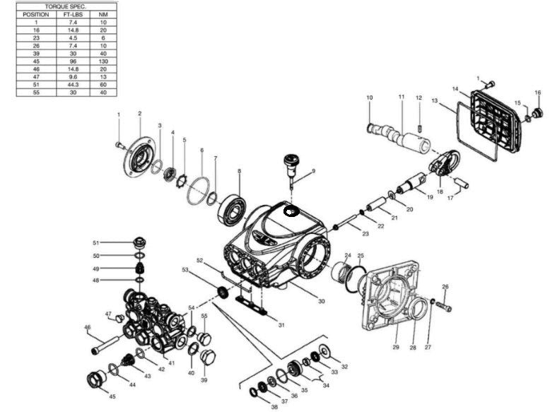 CAW-2004-0ME1, CAW-2004-0ME3, CAW-3004-0ME1, CAW-3004-0ME3 (sn:0-99999999)  Pump Assembly Parts by Mi-T-M