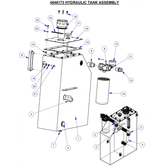 CB15 Hydraulic Tank Assembly