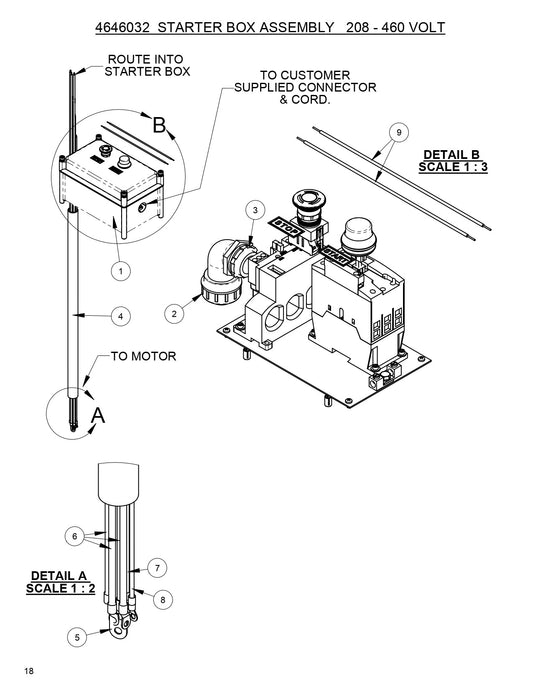 CB15 Starter Box Assembly 208-460 volt
