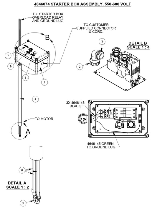 CB15 Starter Box Assembly 550-600 volt