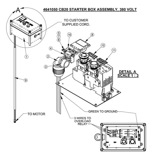 CB20 Starter Box Assembly 380 Volt
