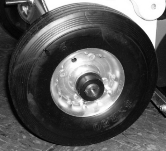 6043466 Rear Wheel for CC1200 Concrete Saw Core Cut by Diamond Products