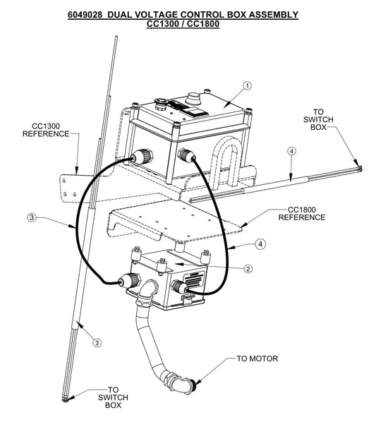 CC1300 Dual Voltage Control Box Assembly Parts Fig 1
