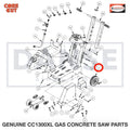 2501439 Wheel, 8 x 2 x 3/4" fits Core Cut CC1300XL Concrete Floor Saw by Diamond Products
