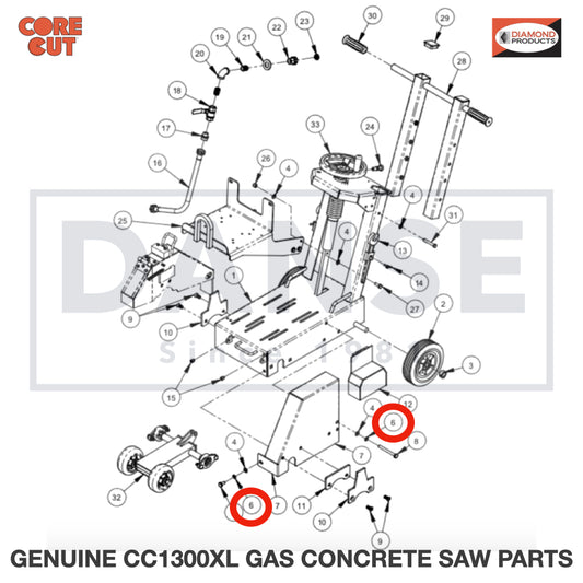 2900321 Lock Washer, M10 Split fits Core Cut CC1300XL Concrete Floor Saw by Diamond Products