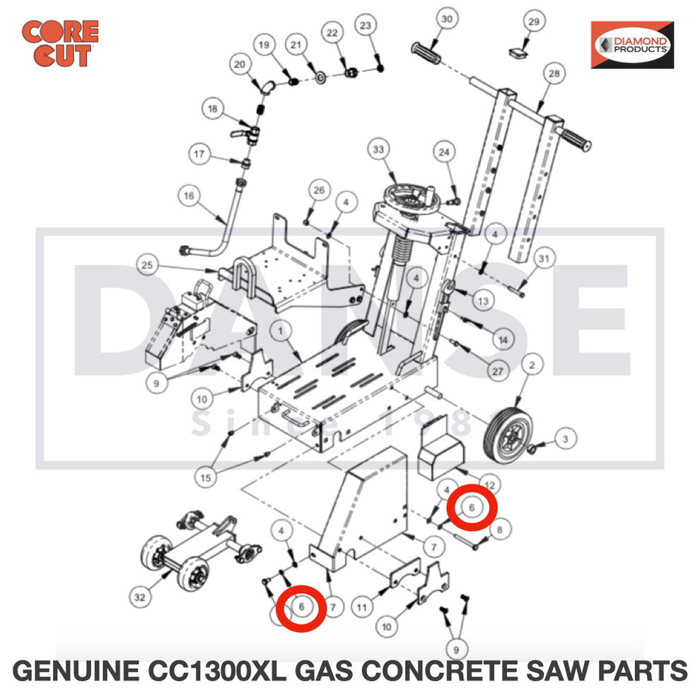 2900321 Lock Washer, M10 Split fits Core Cut CC1300XL Concrete Floor Saw by Diamond Products