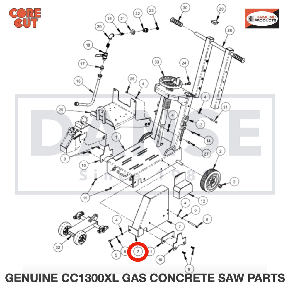 6048149 Belt Guard (Upcut) fits Core Cut CC1300XL Concrete Floor Saw by Diamond Products